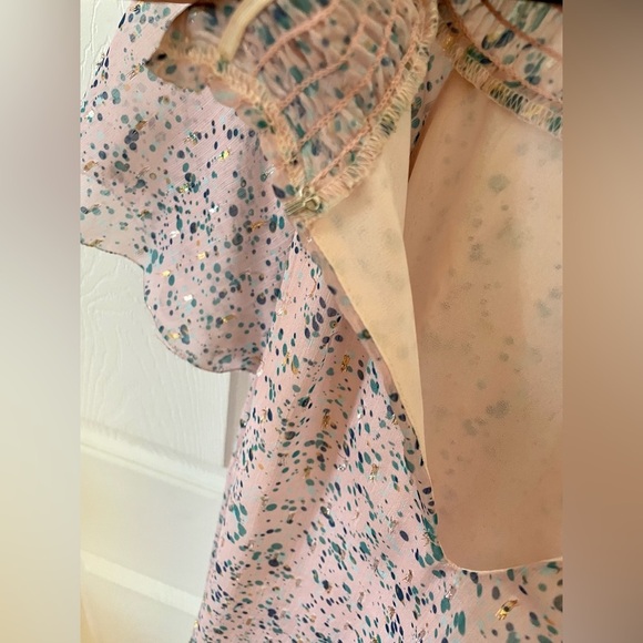 Women loose shirt light pink and sliver size S - Picture 2 of 5